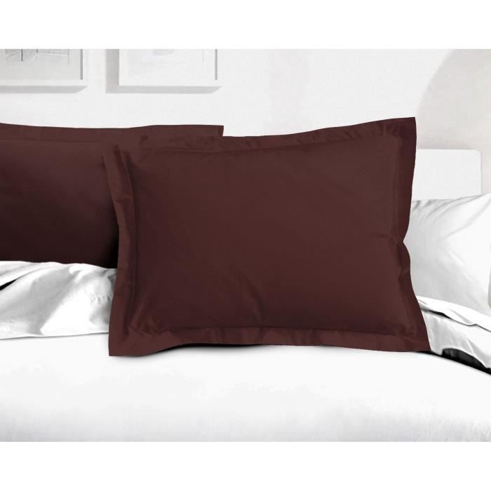 Taies d'oreiller 50x70 cm marron Lovely Home LH71587 lot de 2