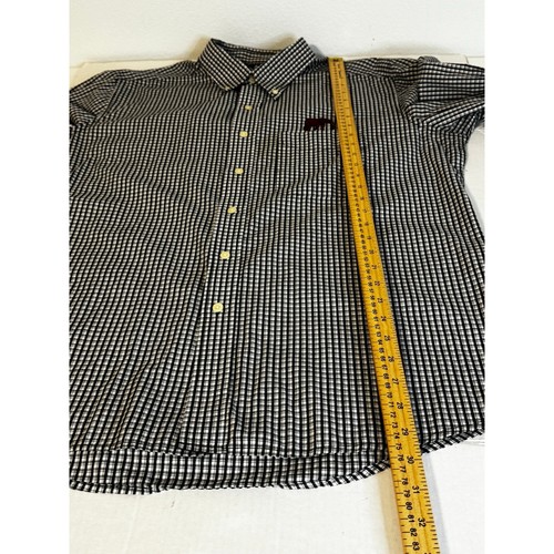 Antigua Alabama Crimson Tide Button-Down Black White Checked Elephant Size XL - Picture 5 of 7