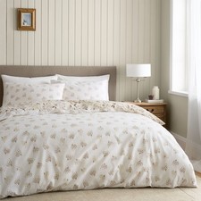 Catherine Lansfield Isadora Floral Reversible Bedding Set - Natural