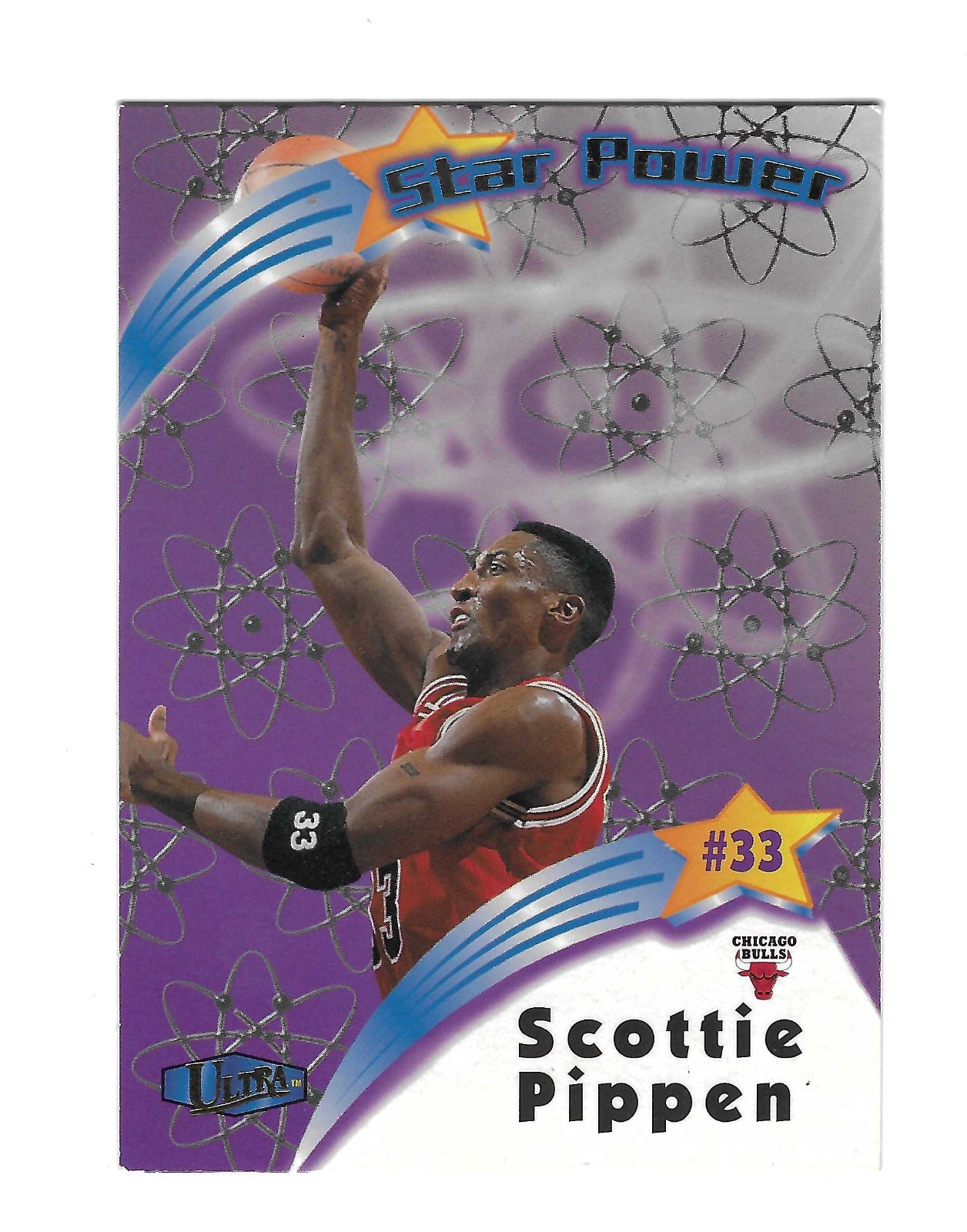 SCOTTIE PIPPEN 1997-98 FLEER ULTRA " STAR POWER " #14 $20.00 CHICAGO BULLS