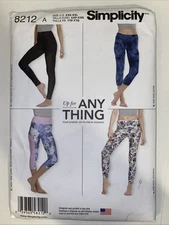 Leggings Sewing Pattern Size XXS-XXL SIMPLICITY 8212