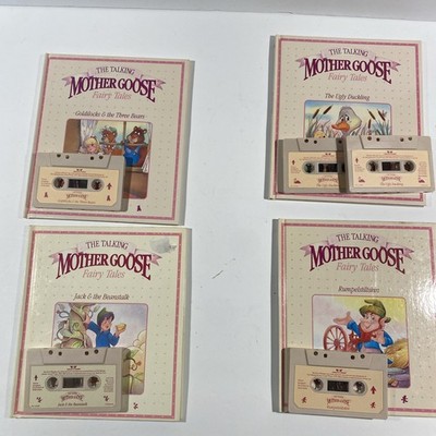 Lot of 4 The Talking Mother Goose Fairy Tales Books W 3 Cassette Tapes