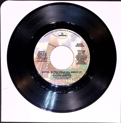 Ralph Carter 45 ''Extra Extra (Disco) / Extra Extra'' VG++ K6