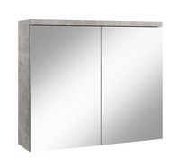 Badplaats Spiegelschrank Toledo 80 X 60 Cm Beton Grau - Badezimmerschrank Mit Sp