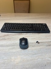 Logitech MK270 Black Wireless Combo Keyboard Mouse USB, Used, Good Condition 