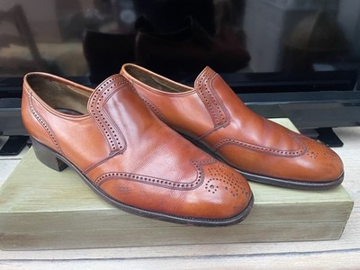 Vintage Barker Herren hellbraune Volllederschuhe Größe 9.