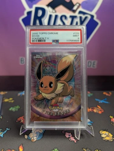 2000 Topps Chrome Pokemon Series 2 #133 Eevee PSA 9 Near Mint Pop 26 Wow