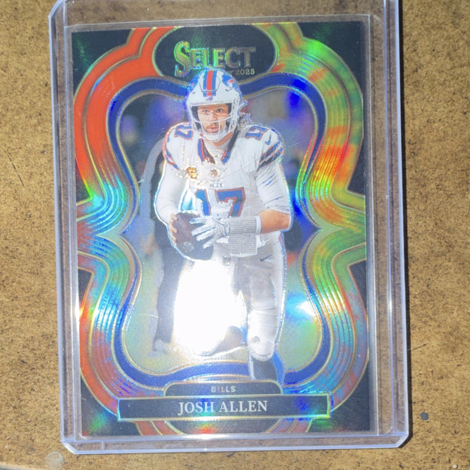 12/25 Tie Dye 2025 Select Prizm Josh Allen #386 Serial Numbered Buffalo Bills