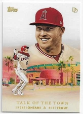 2022 Topps Dynamic Duals Shohei Ohtani & Mike Trout #TOT-3 Talk of the Town SP