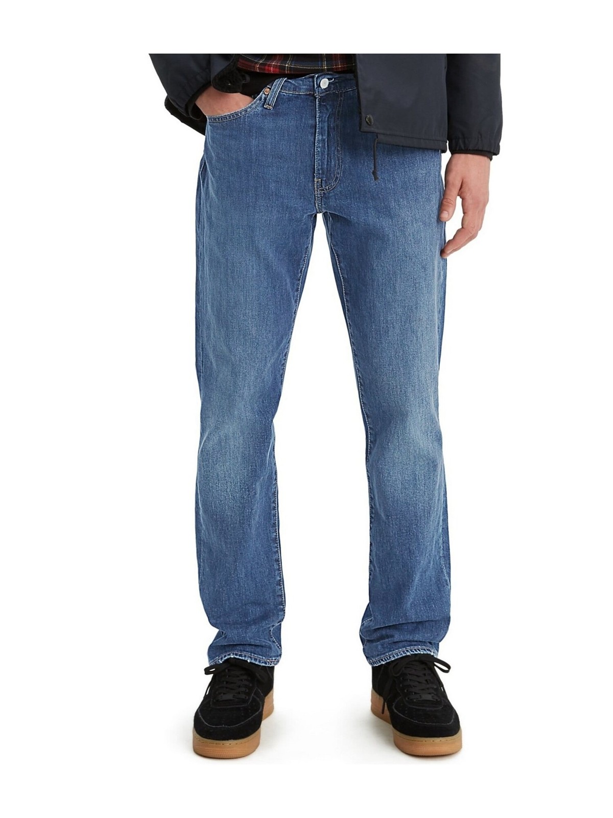 Джинсы LEVIS мужские синие стрейчевые, зауженные, спортивного кроя, 48W/32L