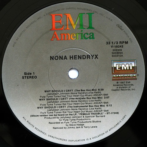 Nona Hendryx - Why Should I Cry? (Boo-Hoo Mix) (12", Single) (Very Good Plus (VG - Foto 3 di 4