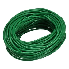 11 Yards 2mm Round Leather Cord Lacing String for DIY Crafts Dark Green