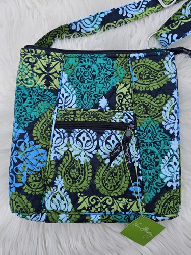 NWT Vera Bradley Caribbean Sea Triple Zip Hipster Crossbody Shoulder Bag blue - Picture 1 of 6