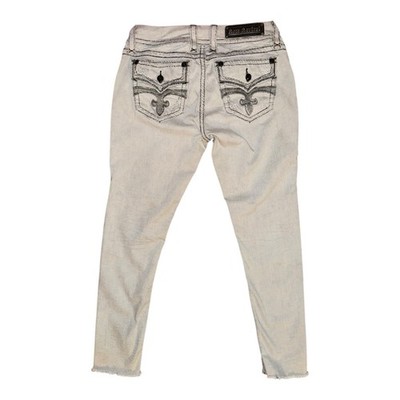 Rock Revival Jeans Gr. UK 12 30 30L Grau Ankle Skinny Celinda Y2K Fleur De Kris
