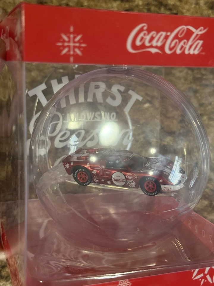 M2 Machine Coca-Cola 2025 Holiday Ornament 1966 Ford GT40 MKII - Image 4 of 4