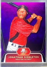 2012 Bowman Platinum Jonathan Singleton #BPP41 Astros Prospects Purple Refractor