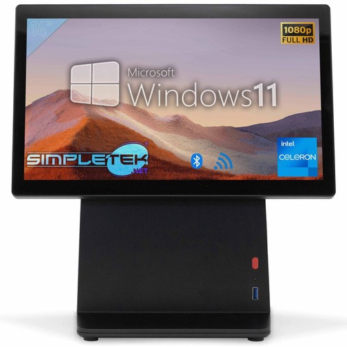 POS 14" Tout En Un Windows 11 8 Go 120 Go Écran Tactile Point De Vente PC