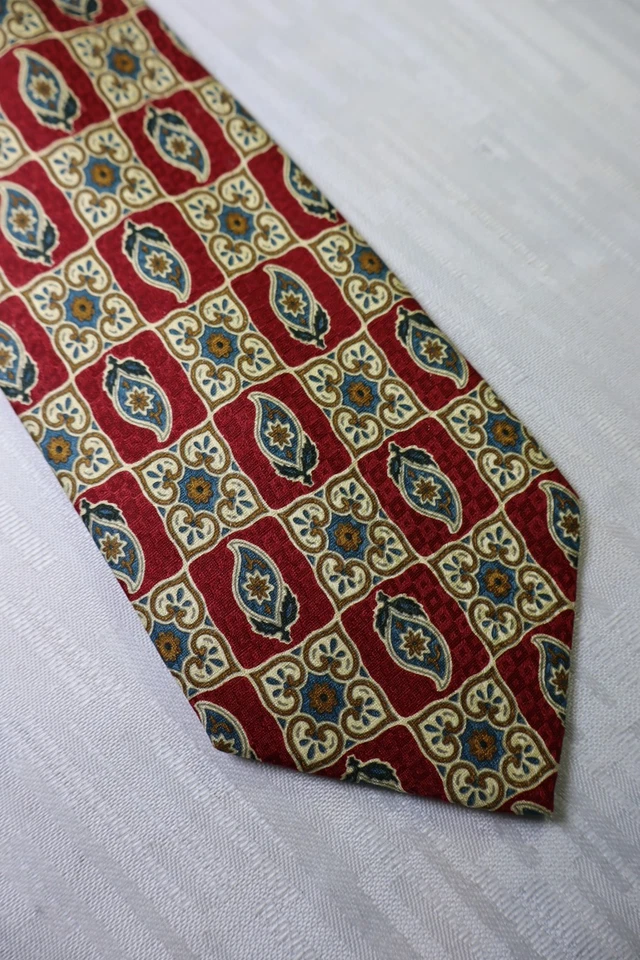 Corbata Byblos 100% Seda Hecha en Italia Estilo Vintage Foto 2 de 4