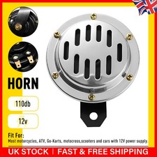 Universal 12V 110db 100mm Loud Slitted Chrome Horn Motorcycle Motorbike Bike ATV