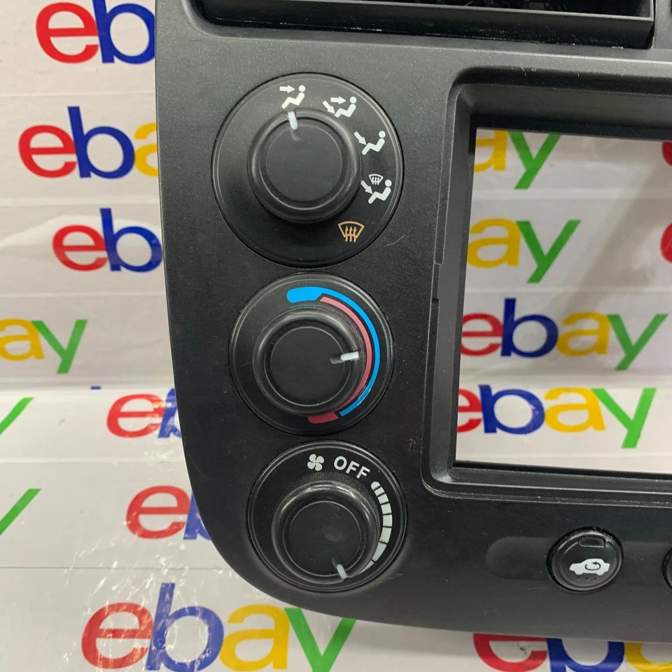 Honda Civic 2001-2005 control de clima radio embellecedor bisel ventilaciones OEM 02 03 04 Foto 3 de 4