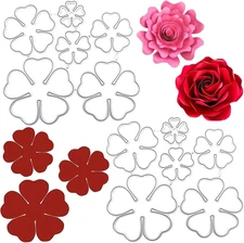 2 PCS Rose Flower Metal Die Cuts Flower Leaf Wedding Cutting Dies Cut Decorative