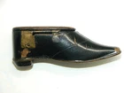 wooden snuffbox representing a shoe late 19th century
