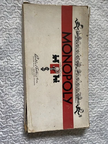 1935-1946 MONOPOLY No. 9 Parker Brothers Board Game Vintage Wood Pcs