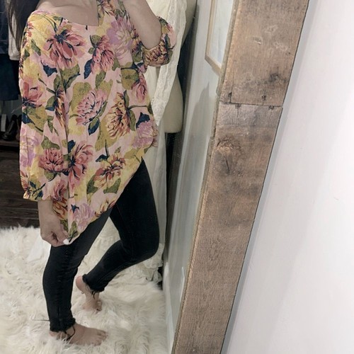 Terra & Sky Pink floral tropical Blouse size 2X - Picture 2 of 6