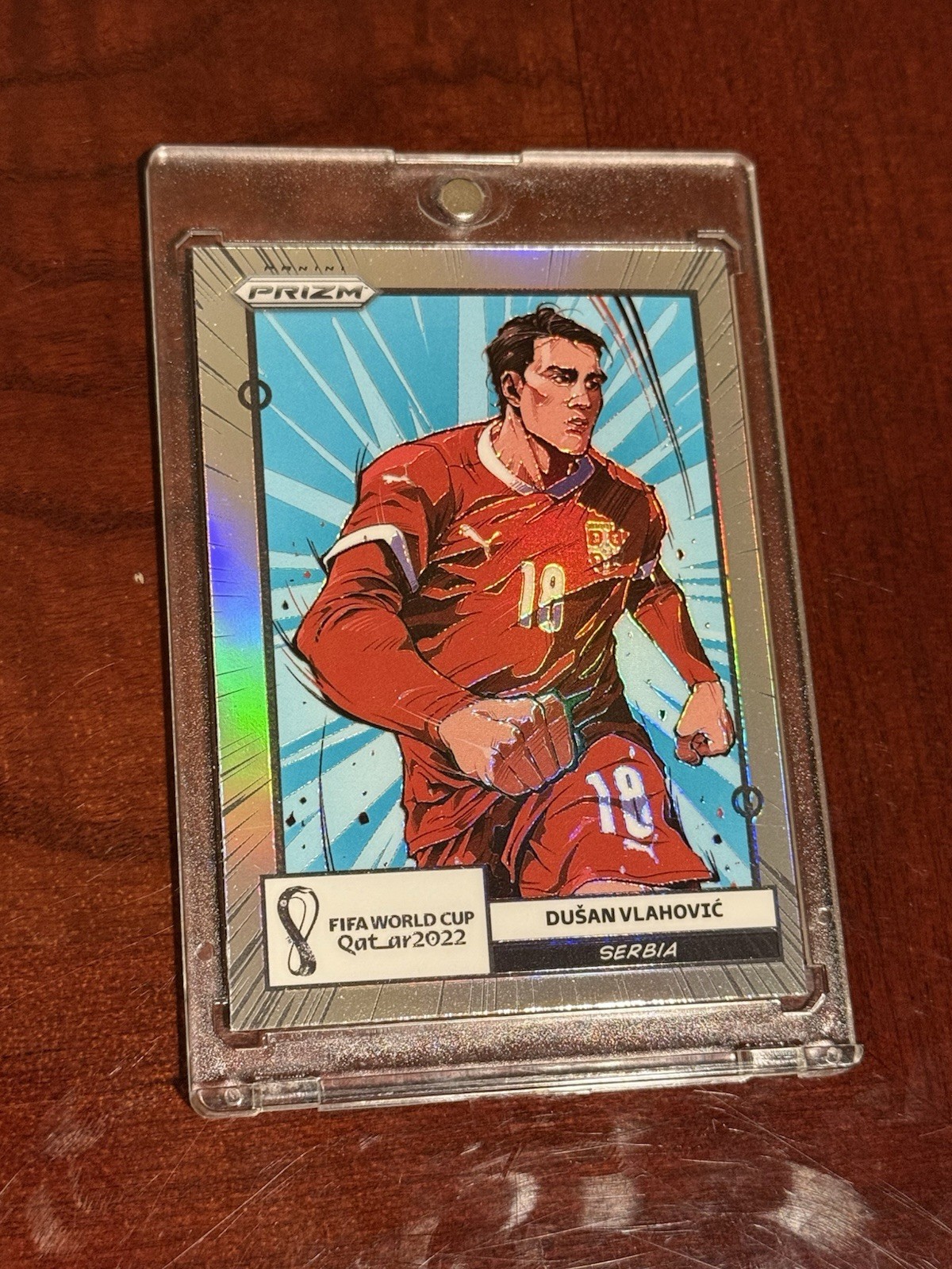 Dusan Vlahovic 2022 Panini Prizm FIFA World Cup Manga SSP