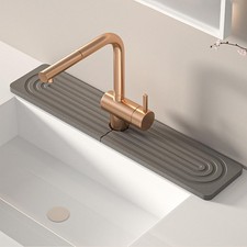 Stone Faucet Mat for Kitchen Sink, Diatomite Drying Stone Mat  Sink Protecto...