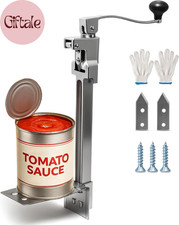 Commercial Can Opener Heavy Duty, Manual Tabletop Can Opener with 2 Blades and P