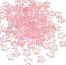 11Mm Crystal Star Beads, 200 Pcs Star Acrylic Spacers Bead Charm Pendants for Je