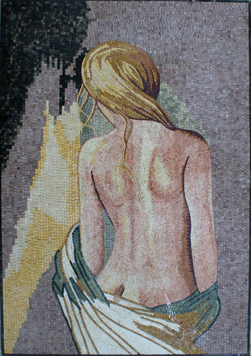 Blonde Nude Lady Figure Art Home Decoration Marble Mosaic - Picture 1 of 1
