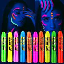 10 Color Glow in the UV Black Light Face Body Paint for Adult, Blacklight Glow S