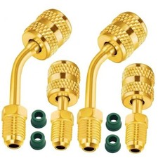 R410A R32 A2L Refrigerant Adapter, 5/16" Female to 1/4" Male SAE Flare Mini