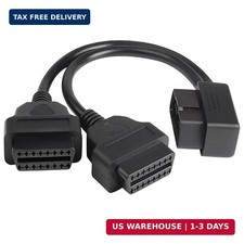 Right Angle OBD2 Splitter Y Cable Splitter B20 OBDII 1 Male Splitter to 2 Female