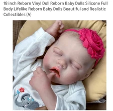 Reborn Vinyl 18” Baby Doll (lifelike Sweet) Beautiful & Realistic. New
