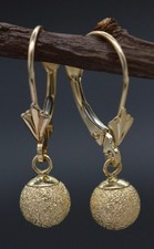 Solid 14k Yellow Gold Over Lever Back Drop/Dangle 2.20Gr. Earrings Jewelry Gift