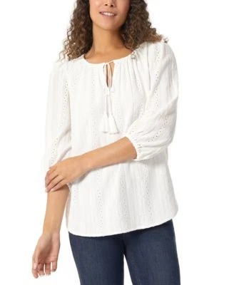 Jones New York Womens Tie-Neck Eyelet Top NYC 91308553978 XL RT $79.5