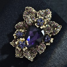 Luxury Flower Brooch Exquisite High-end Rhinestone Party Wedding Badges Pins