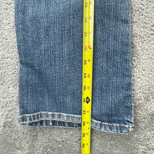 Levis 518 Jeans Damen 13 Blau Denim Superlow Bootcut Bein Baumwolle Medium Wash - Bild 6 von 9