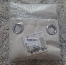 NIP H.VERSAILTEX Blackout Curtain Single Panel Natural 52W x 96L Grommet