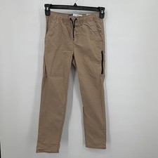 Old Navy Boys Tech Taper Built-In Flex Khaki Pants Tan Size L 10-12 Drawstring