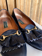 Vintage 1980s Style Cole Haan Navy Blue Loafers Women's size 7
