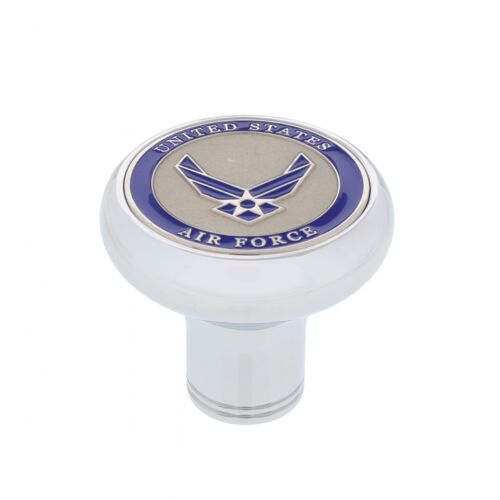 United States Air Force Deluxe Military Metal Medallion Air Valve Chrome Knob - Foto 2 di 4
