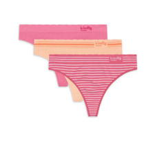 NWT Kindly Yours Womens 3 Pack Seamless Thong Panties Underwear Sz M 8-10 