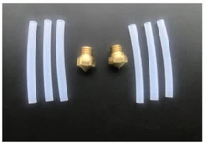 FlashForge Finder 3D Printer Kit Repair Parts, 2 Nozzles and 6 Teflon Tubes