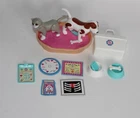 Vintage 1996 Barbie Pet Doctor accessories - cat, dog, pet bed w/ sounds, etc