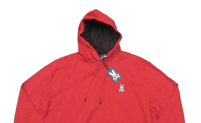 Psycho Bunny Big & Tall Men's Brilliant Red Burks Pullover Hoodie