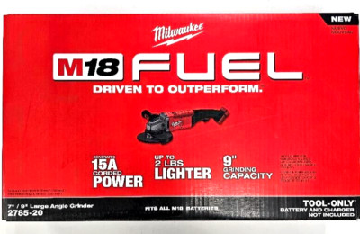 NEW IN BOX Milwaukee M18 FUEL 2785-20 Cordless Grinder Paddle 7'' - 9'' 18 Volt